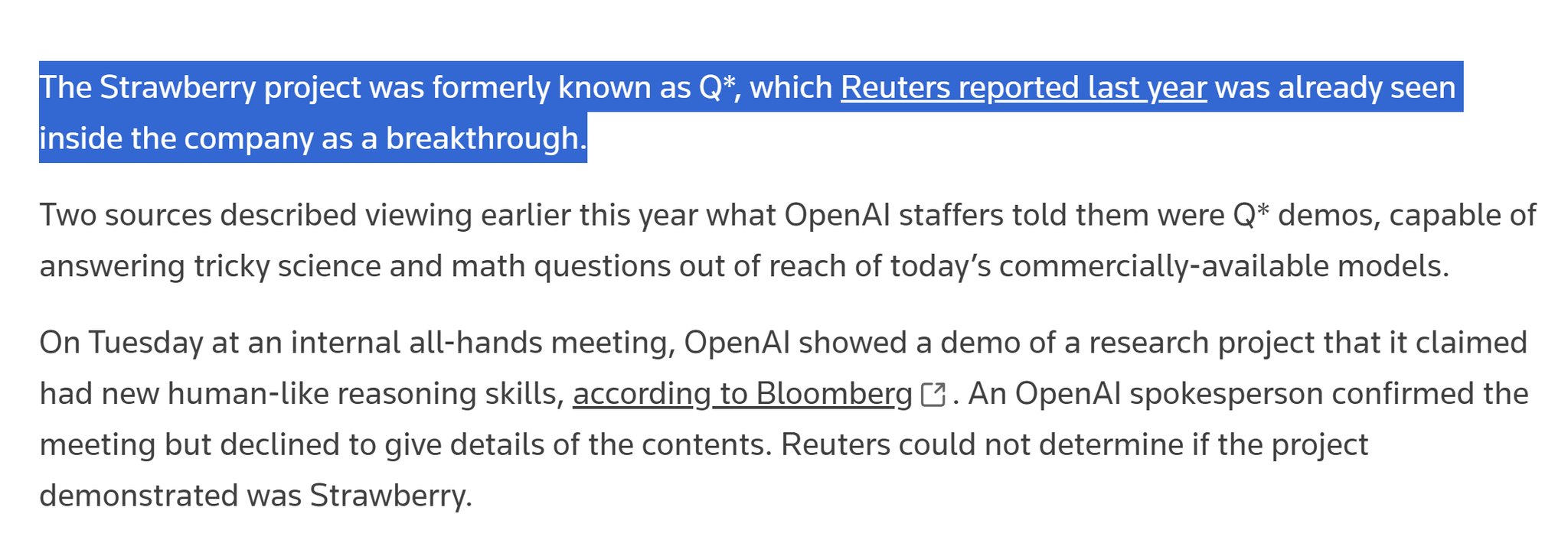 OpenAI Strawberry Project Leaks: Reuters Reports Internal Investigation Details