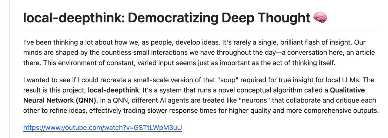 local-deepthink: AI Agents Collaborating as Neural Network Neurons