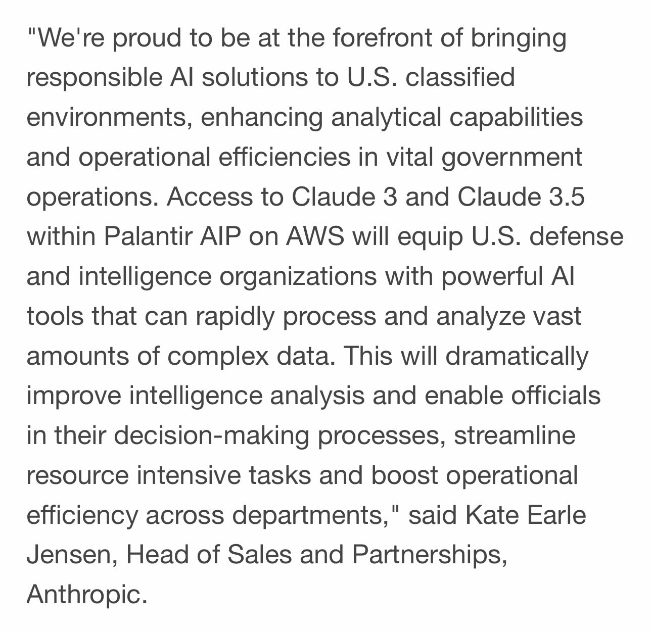 Anthropic Criticized for Defense Contractor Partnership with Palantir