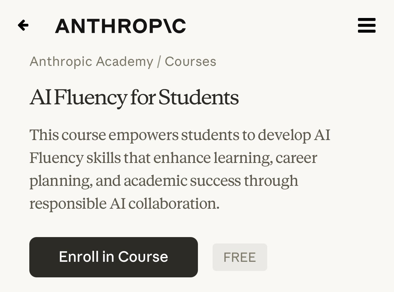 AI Fluency Course for Students: Responsible Use and Collaboration