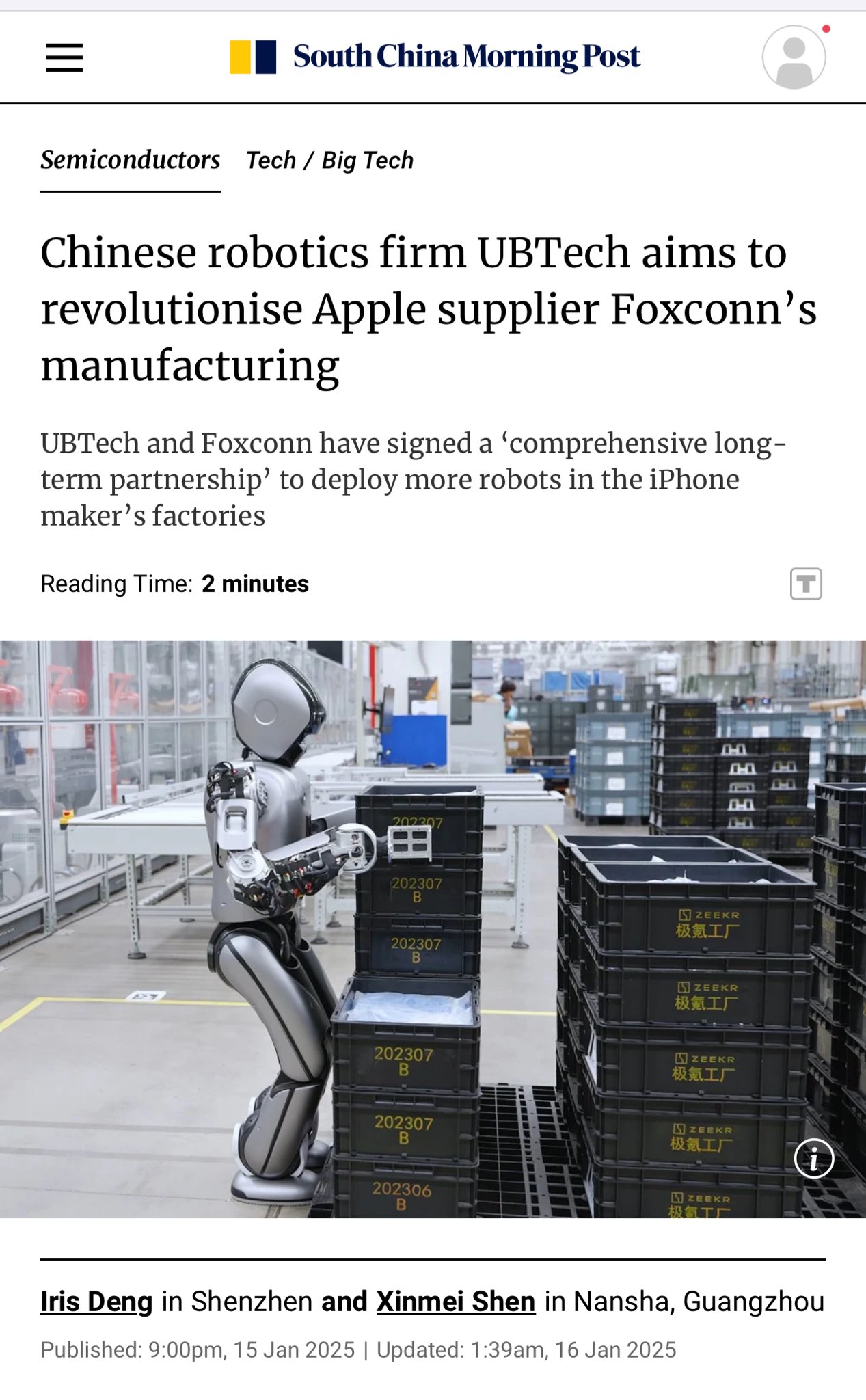 Humanoid Robots with AI Replacing Human Workers in iPhone Manufacturing