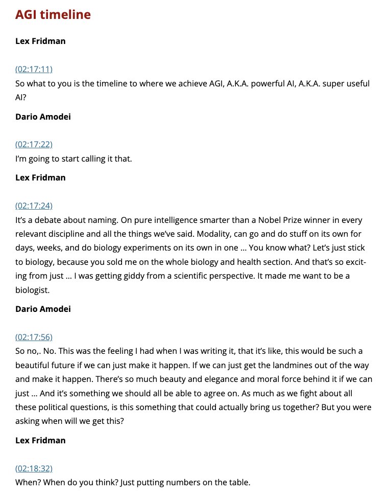 Dario Subtweeting r/singularity on AGI Timelines in Lex Podcast