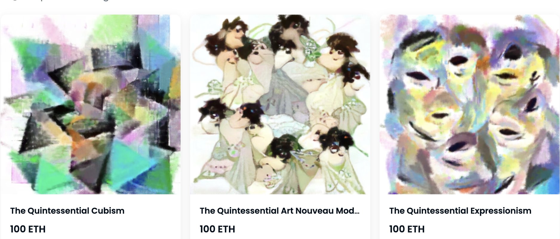Quintessential AI: One-of-a-kind generative art NFT collection