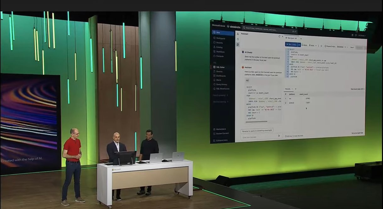 Databricks CEO Showcases GenAI Data Intelligence Platform at Microsoft Ignite