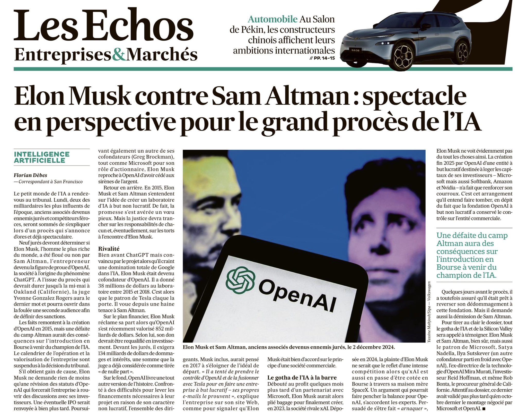 Musk vs Altman Trial Opens Over OpenAI Founding Dispute