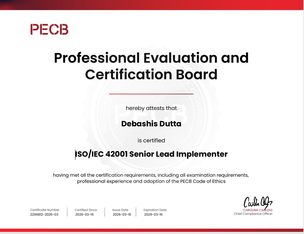 AI Governance and ISO 42001 Senior Lead Implementer Certification
