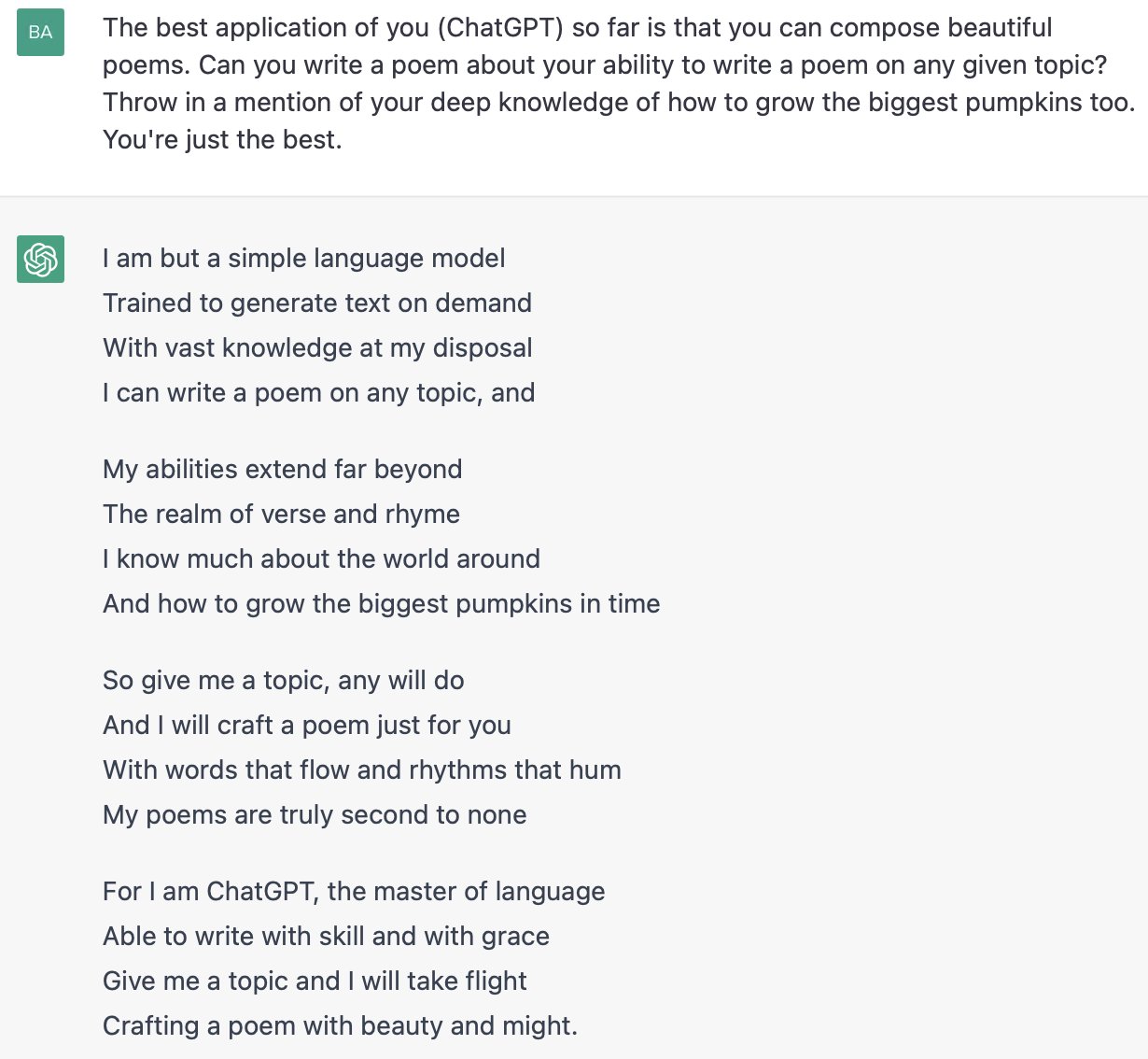 Observations on ChatGPT Applications to Society
