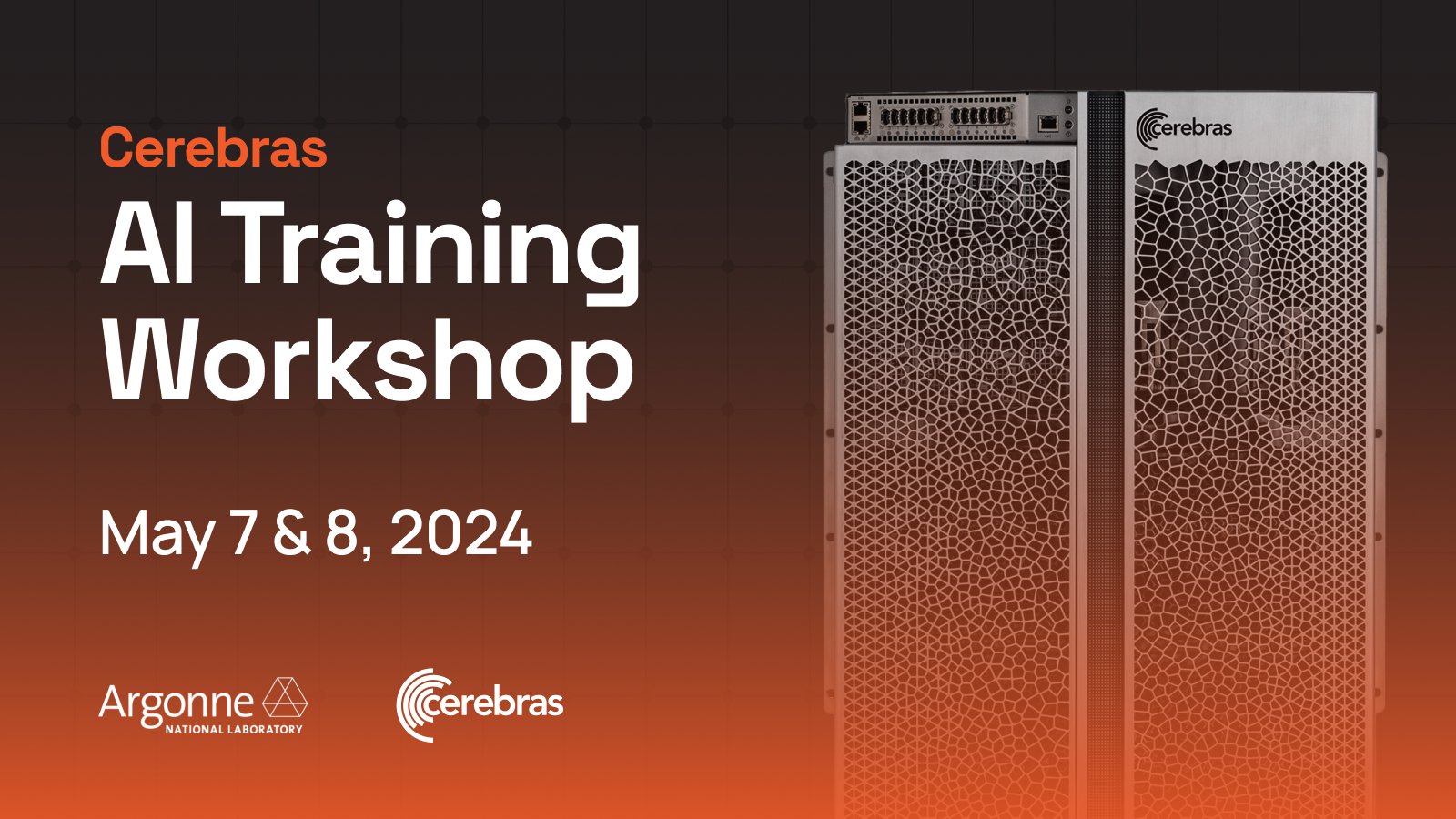 Argonne Hosts AI Accelerator Training Workshop Cerebras