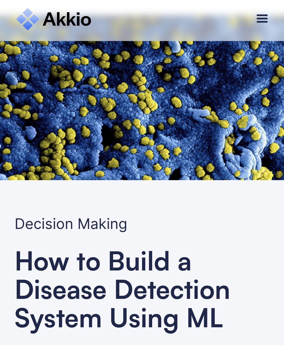 Building Disease Detection Systems with Machine Learning