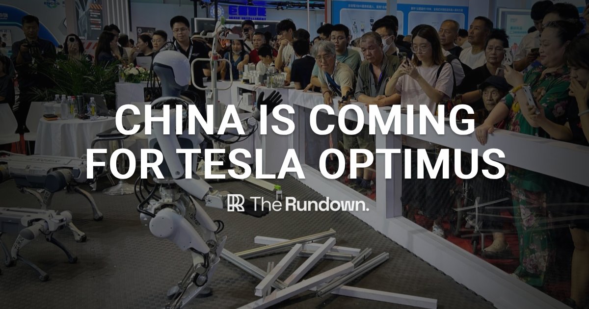 China challenges Tesla Optimus, Grok-2 advances, new AI tools emerge