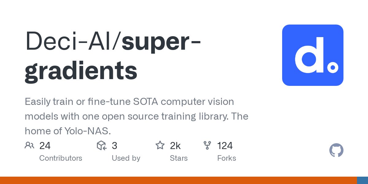 Train SOTA Computer Vision Models with Super-Gradients Library