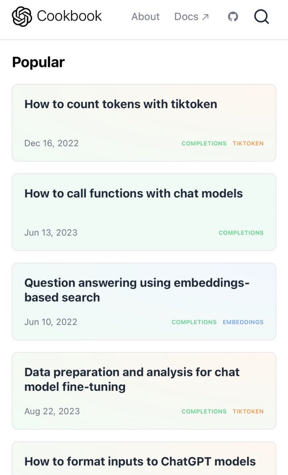 OpenAI Cookbook Gets New Design for Better Discovery