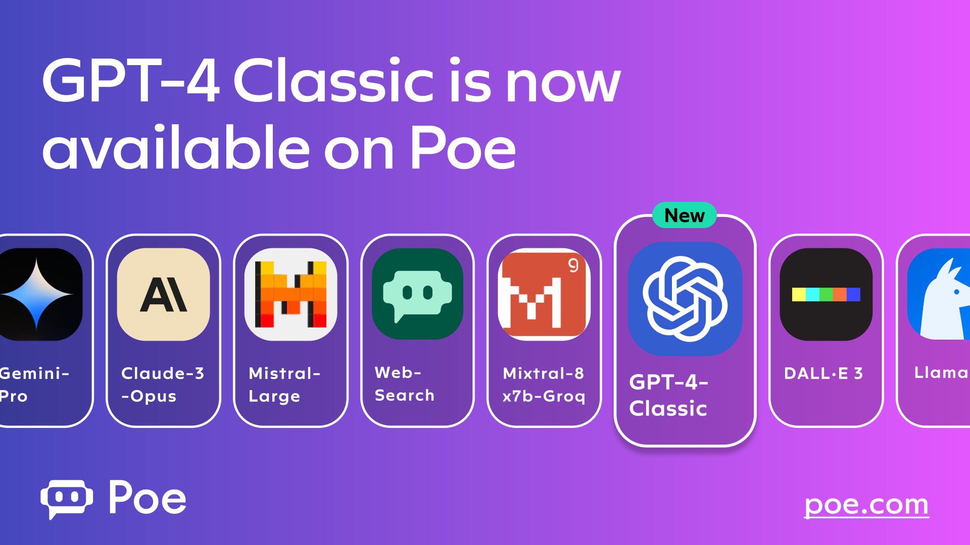 GPT-4 Classic Now Available on Poe Platform