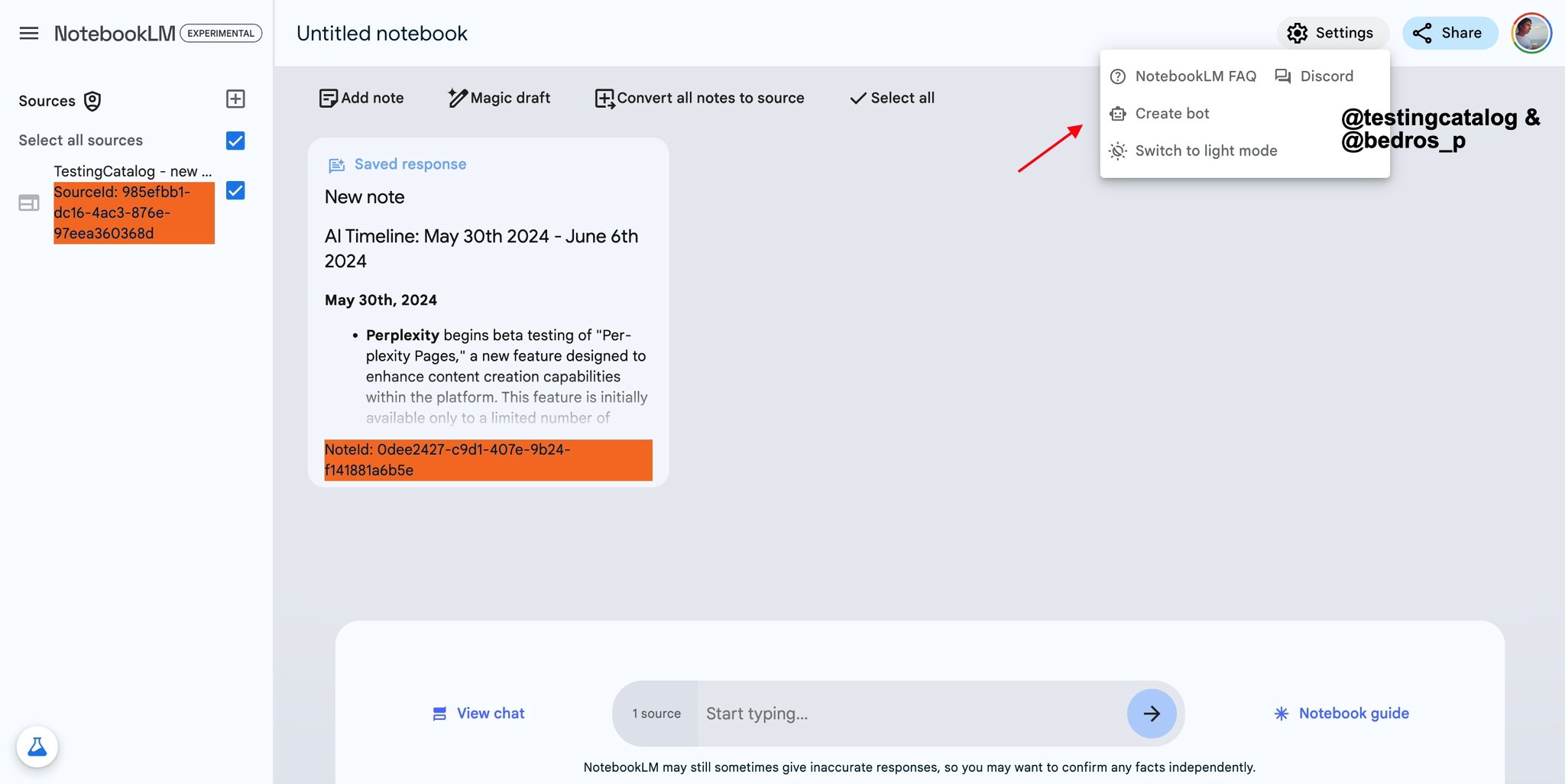 Google NotebookLM to add custom prompt bot creation UI