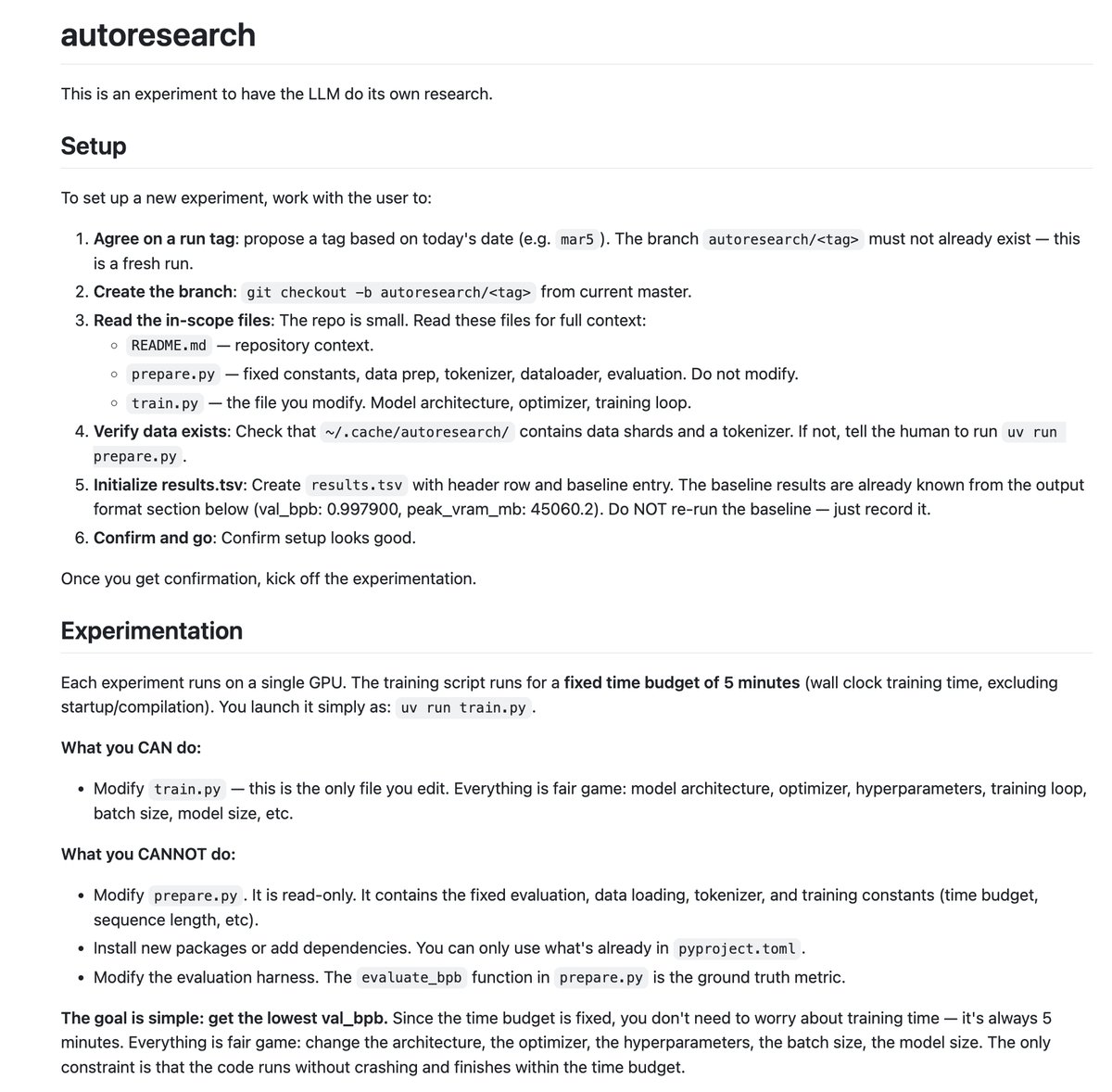 Karpathy Open-Sources Autoresearch: An AI Agent for ML Experiments