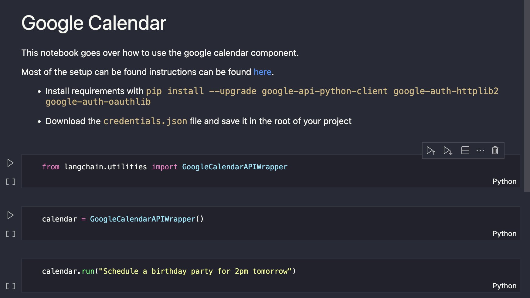 LLM Demos: Replit Starter and Google Calendar Integration