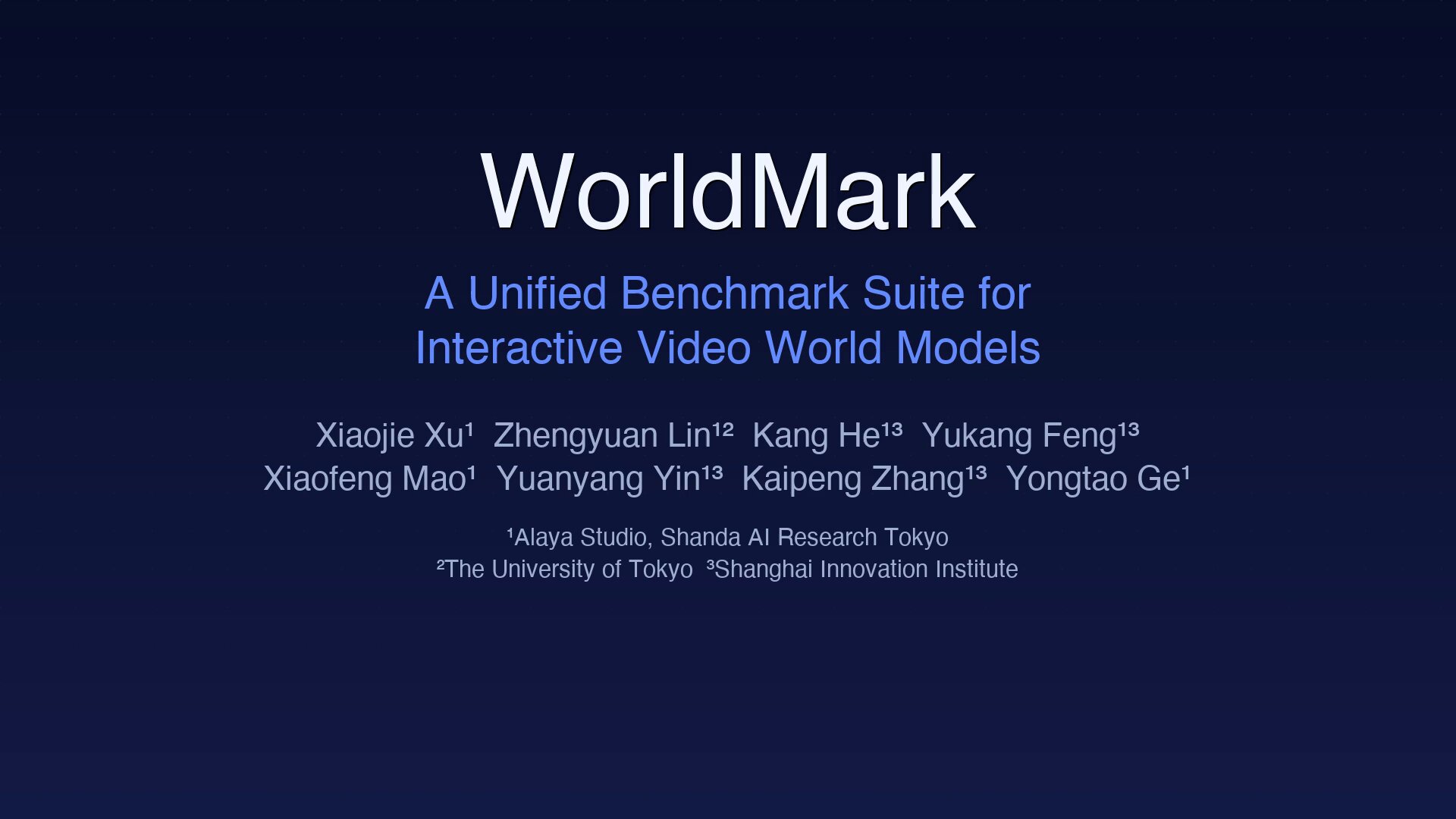 WorldMark: Unified Benchmark Suite for Interactive Video World Models