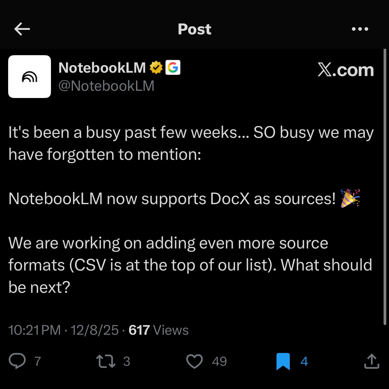 Upload DocX files to NotebookLM