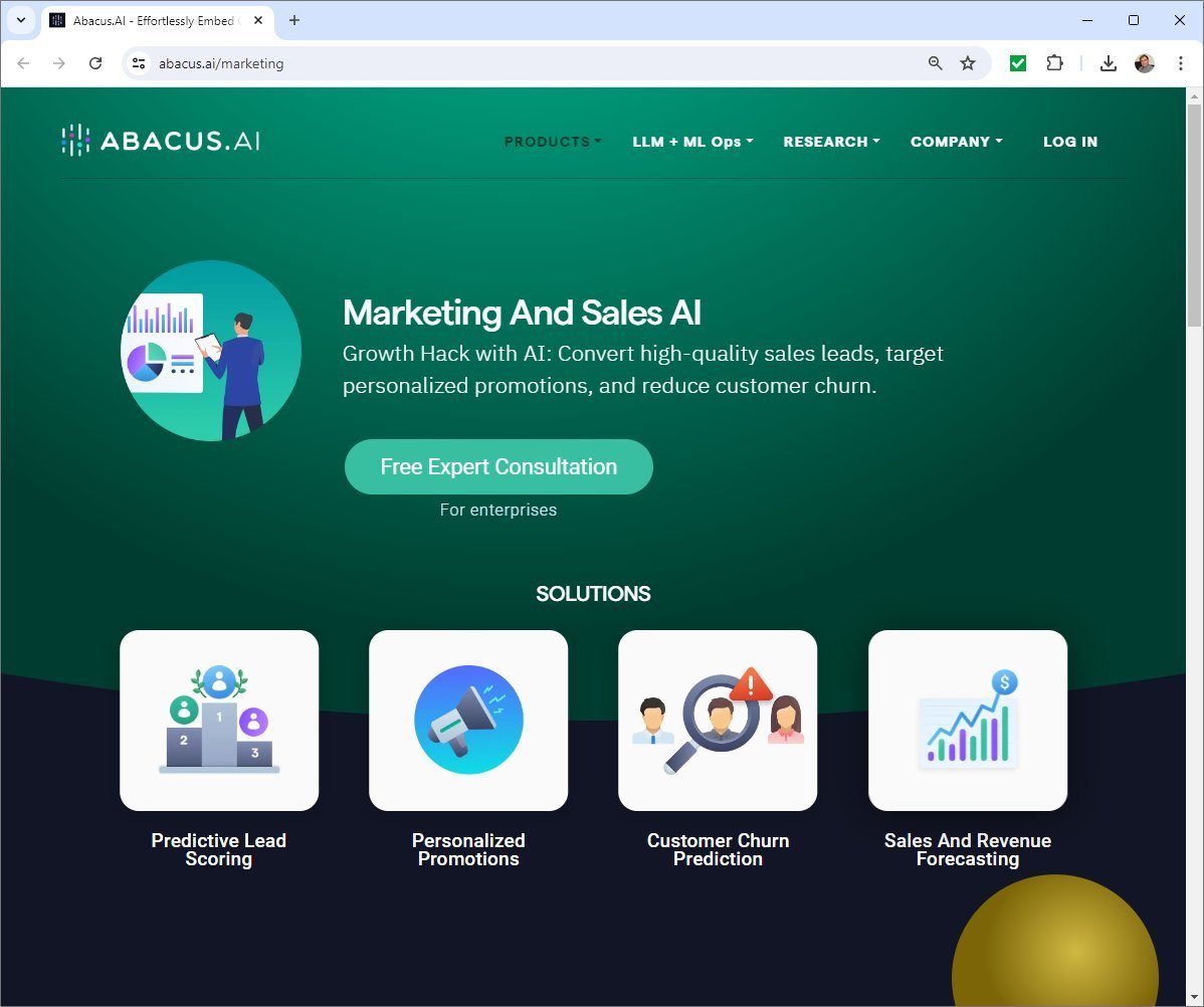 AI-Powered Marketing and Sales Solutions with Abacus AI