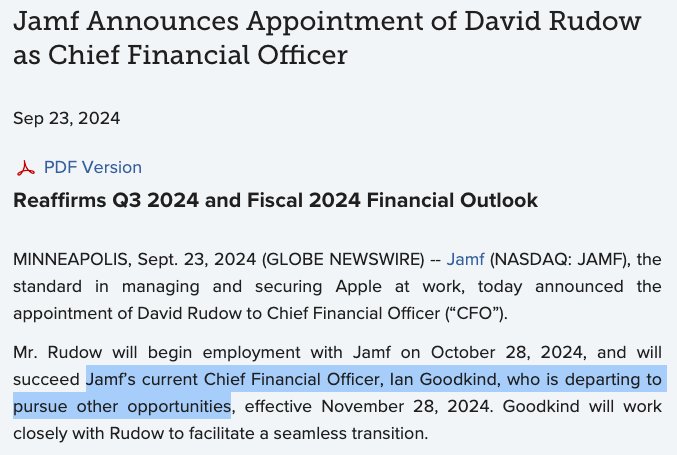Jamf CFO Ian Goodkind Departs After Two Years