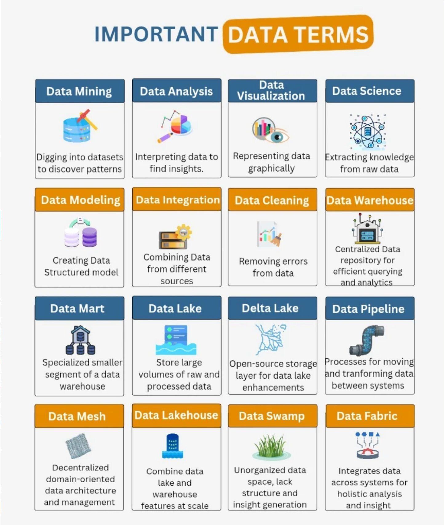 Understanding Data Buzzwords: Mining, Analysis, Visualization, and Science