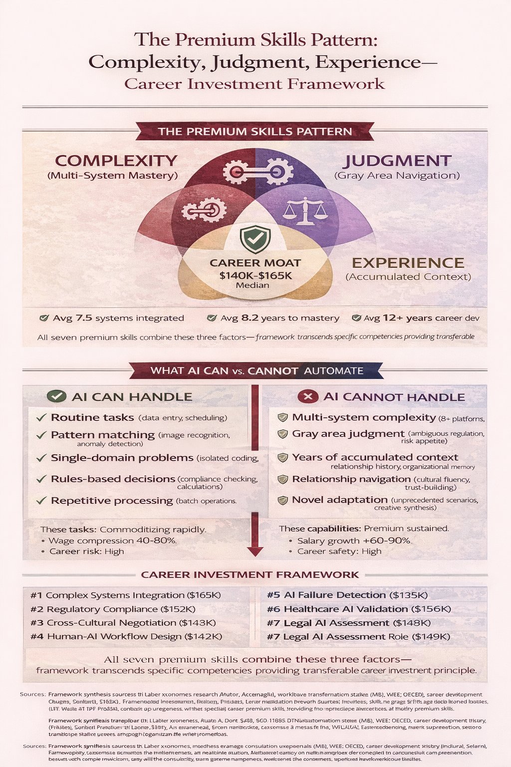 The Pattern Behind 7 Premium Skills: Complexity + Judgment + Experience