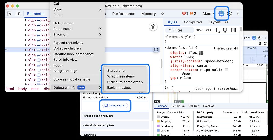 Chrome 142 DevTools New Features for AI Development