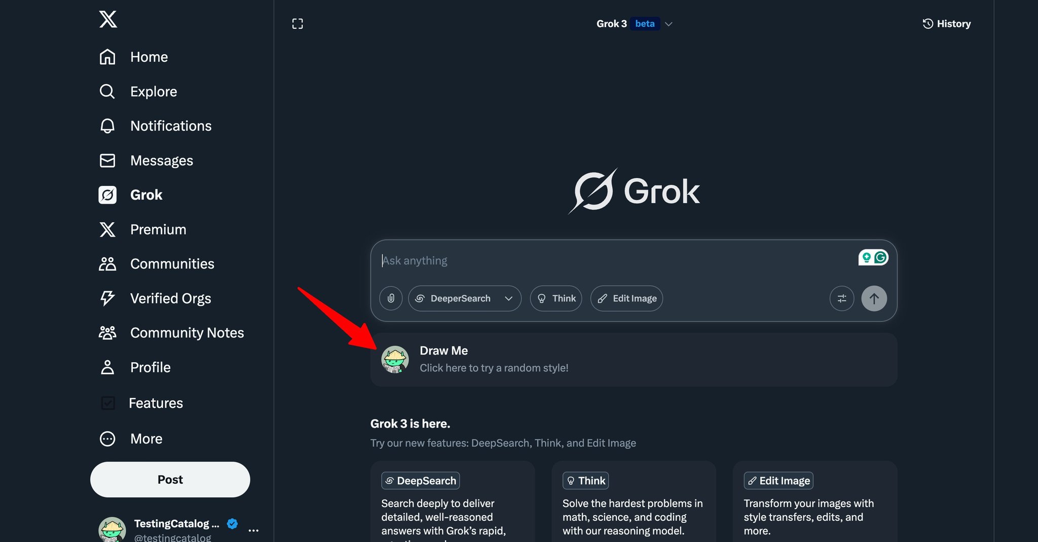 Grok AI adds ‘Draw Me’ image generation feature