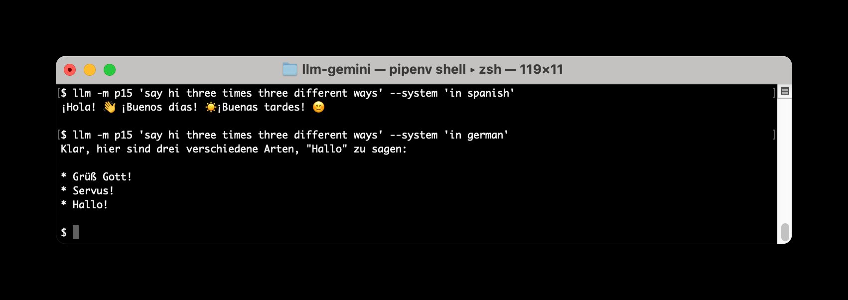 LLM-Gemini Plugin Update Adds System Prompt Support