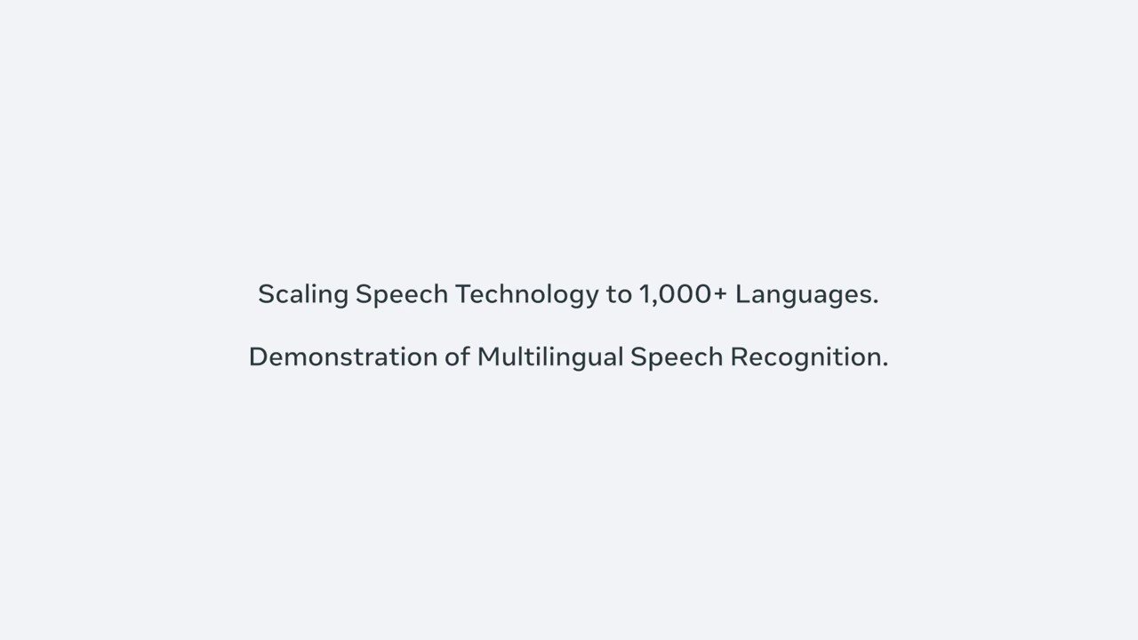 Meta AI Scales Speech Technology to Over 1000 Languages