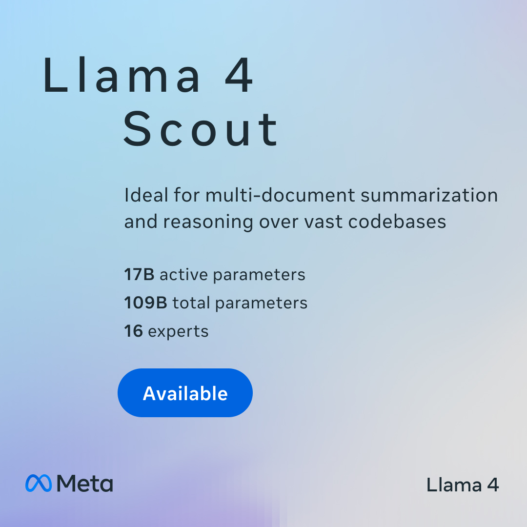 Llama 4 Scout: State-of-the-art Performance with 10M Token Context