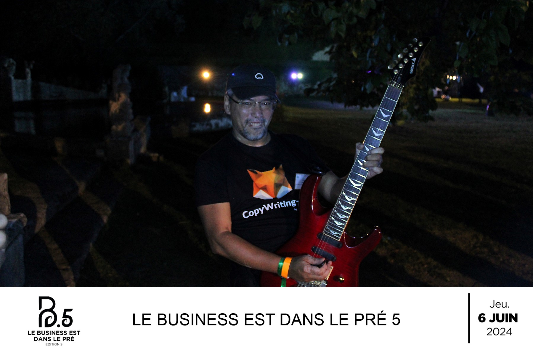 Guitar Break at B5 Event: AI and Business Discussions