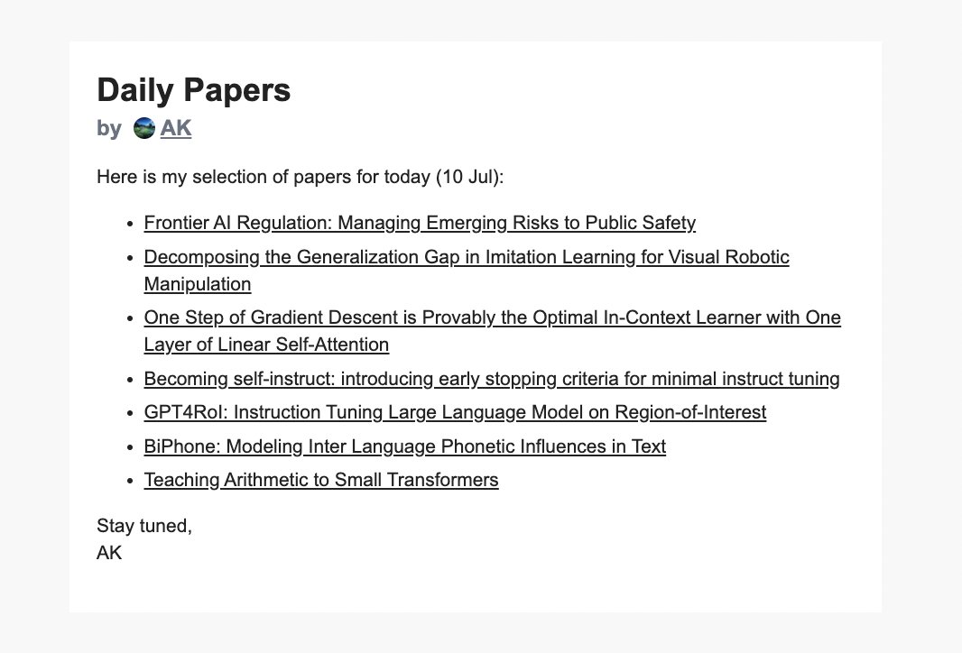Hugging Face Papers Daily Email Distribution
