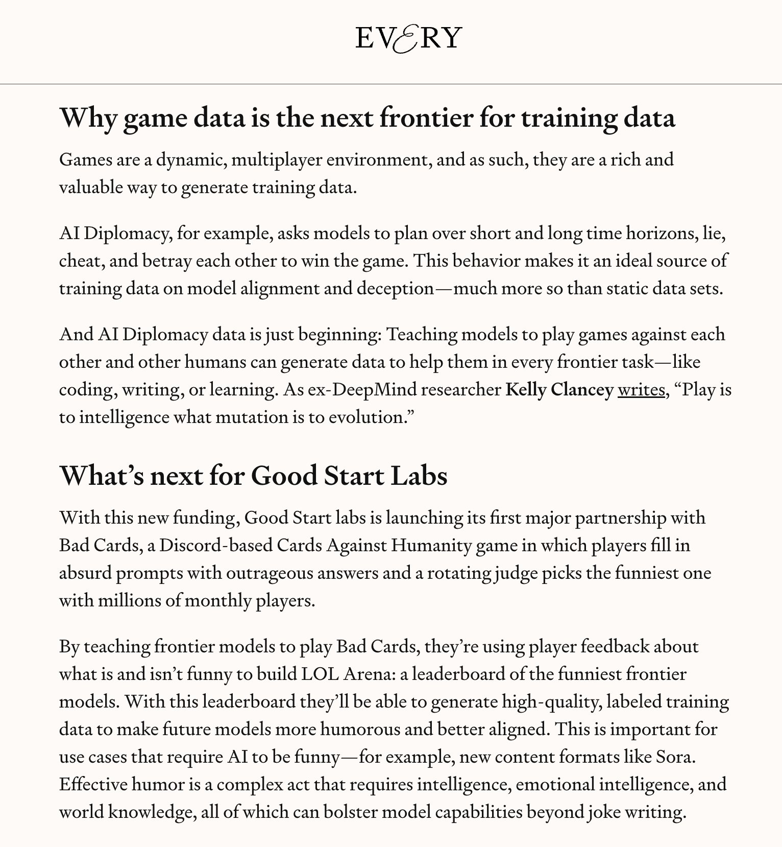 GoodStartLabs Raises $3.6M for AI Game Training