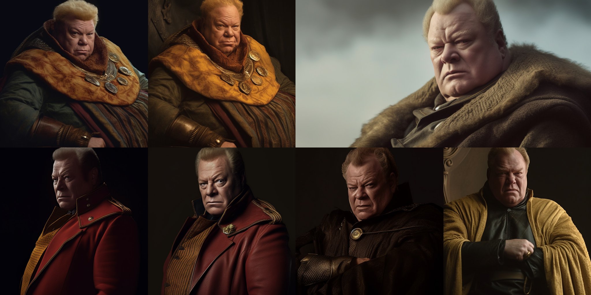 William Shatner as Baron Harkonnen: Midjourney AI Image Generation