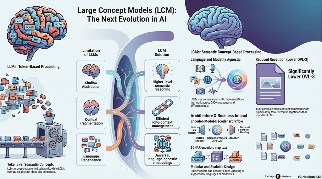 Large Concept Models: AI Beyond Token-Level Language Models