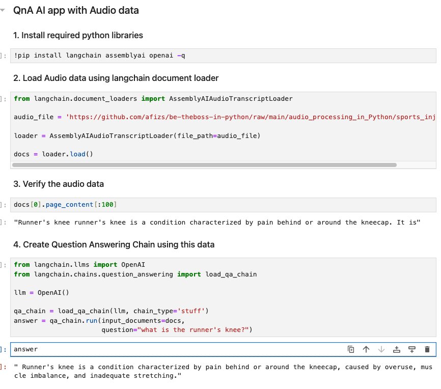 Building Question Answering Apps for Audio Data