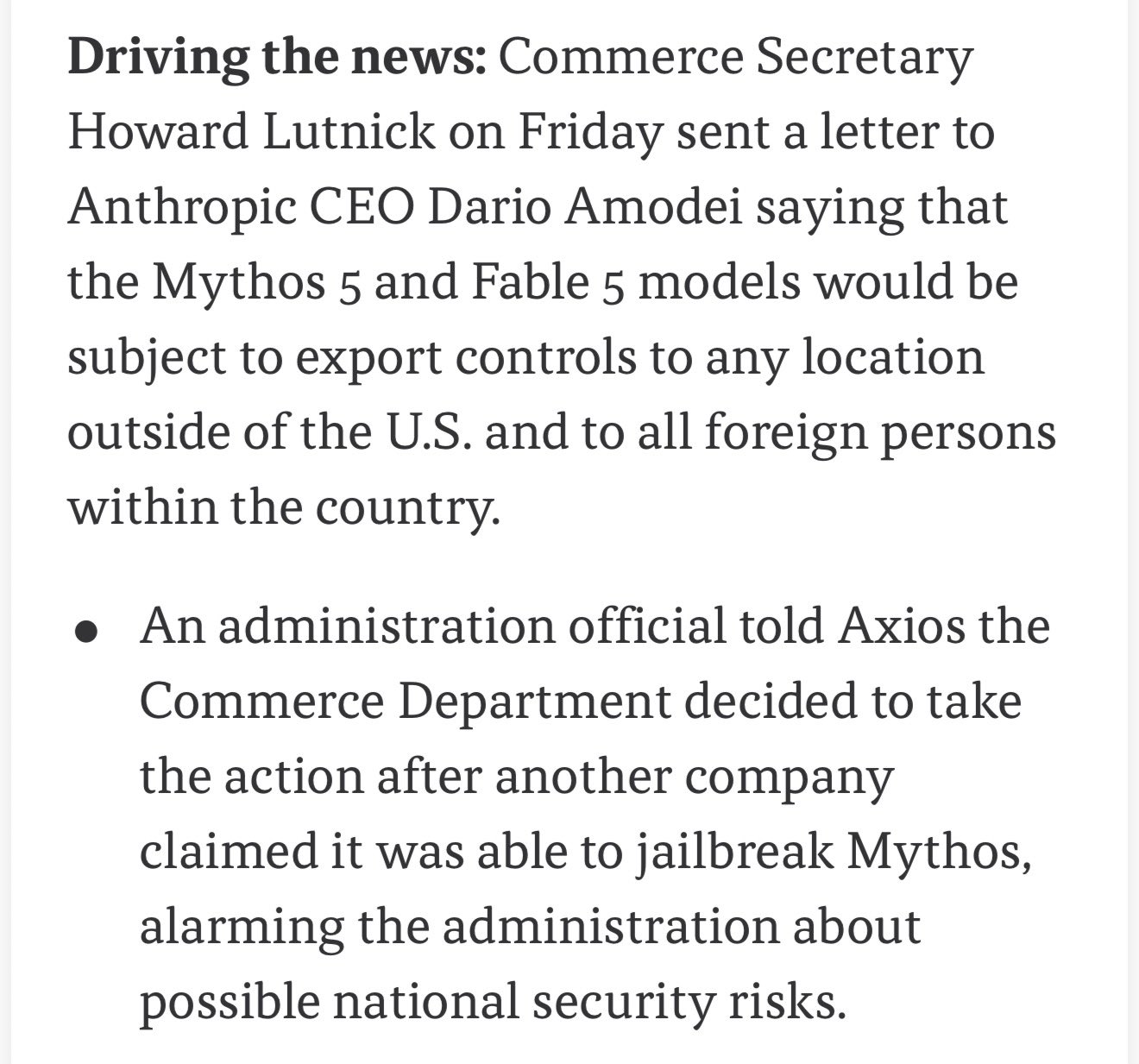 Commerce decree shuts Anthropic, critic calls overdramatic and counterproductive