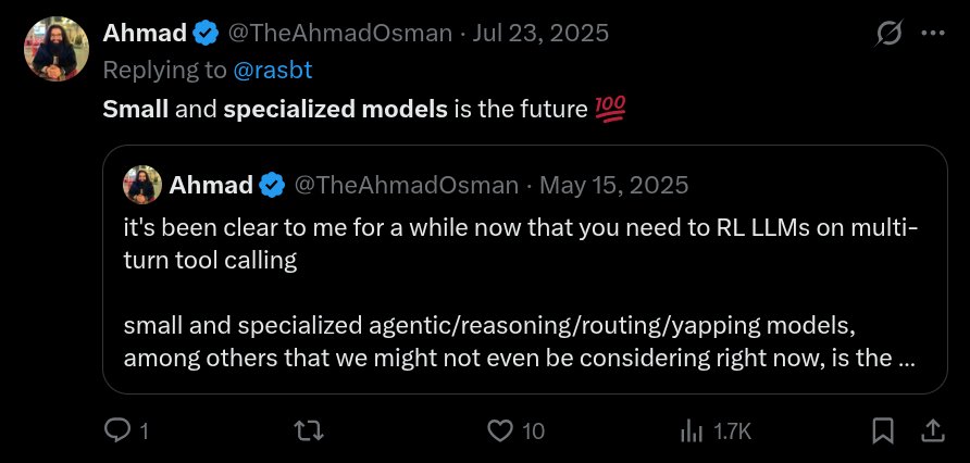 Small and specialized models will equal out