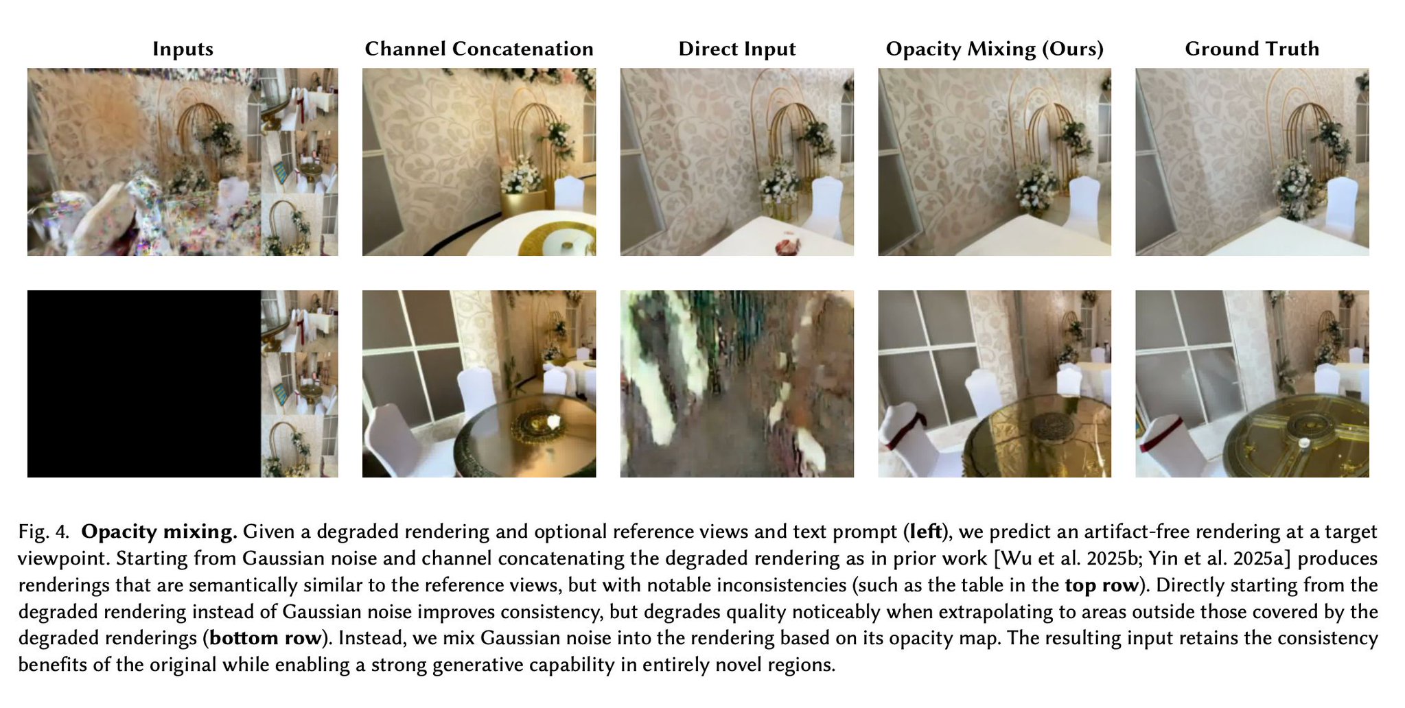 Opacity Mixing: Balancing Consistency and Hallucination in Video