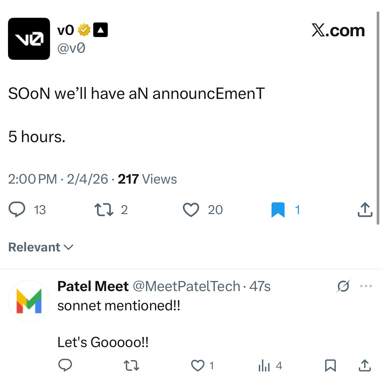 Sonnet 5 Expected Drop and v0 Build Feature Announcement
