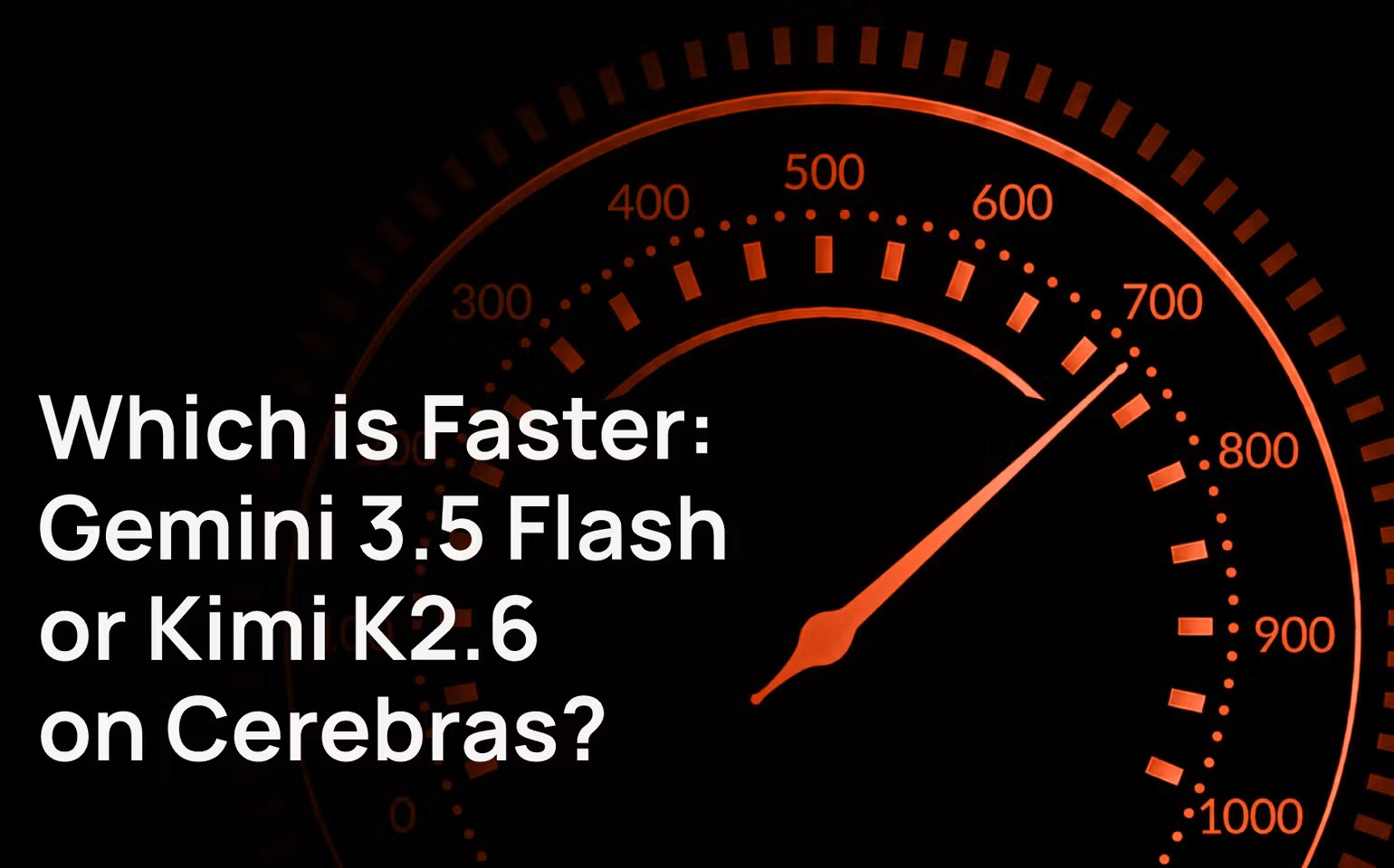 Speed comparison between Gemini 3.5 Flash and Kimi K2.6 on Cerebras