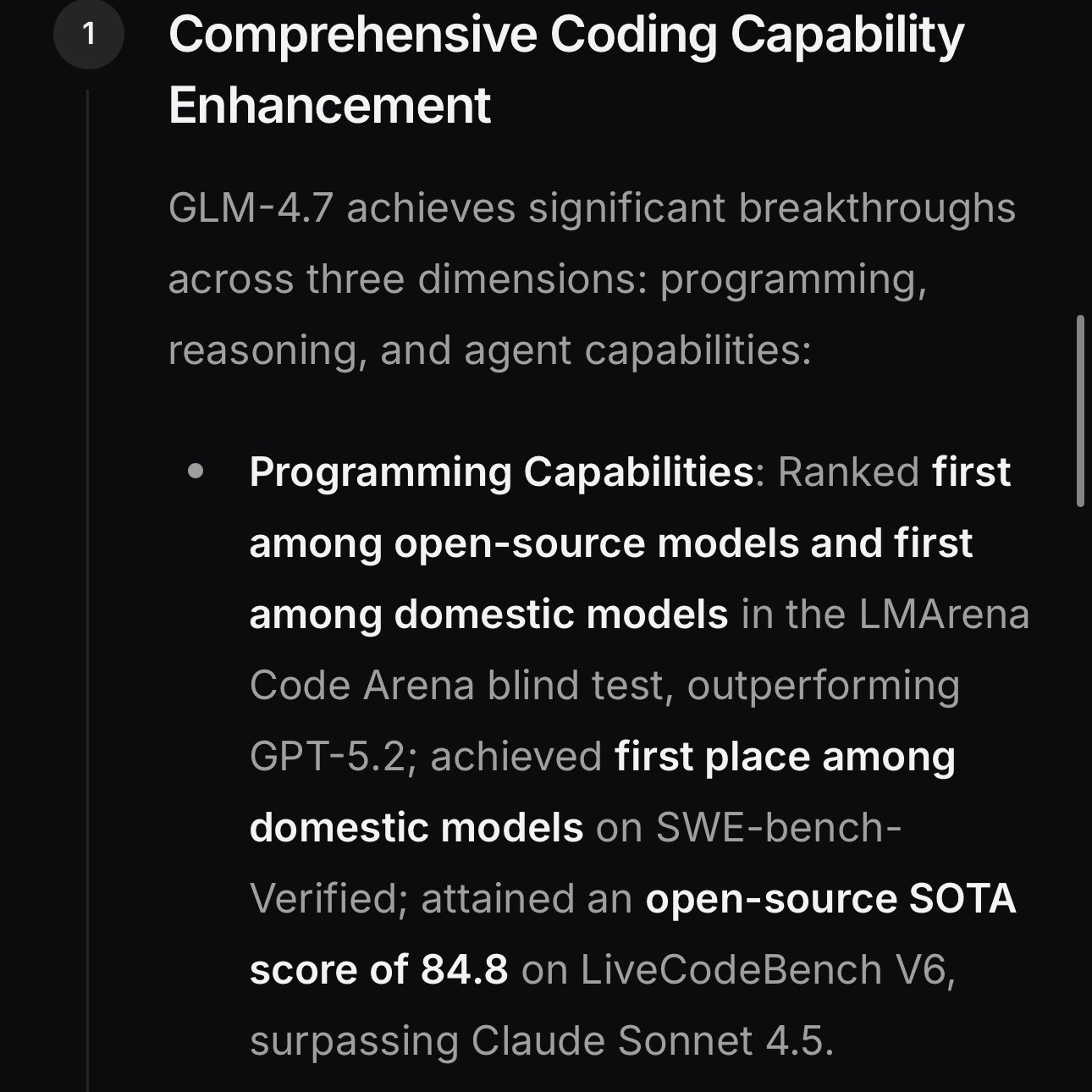 GLM-4.7 Model Benchmark Performance and Competitive Analysis