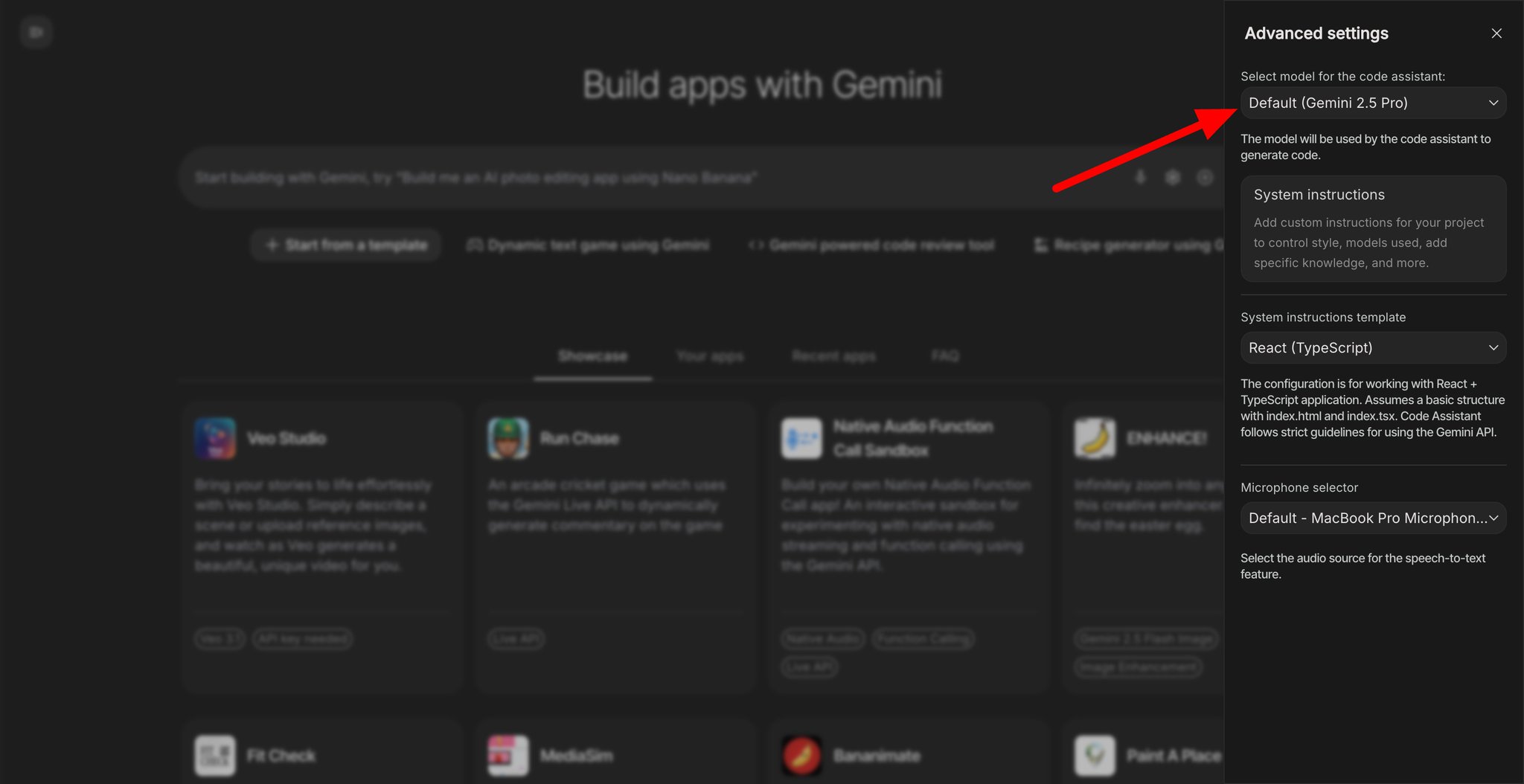 Google AI Studio rolls out new model selector, microphone, and prompt page