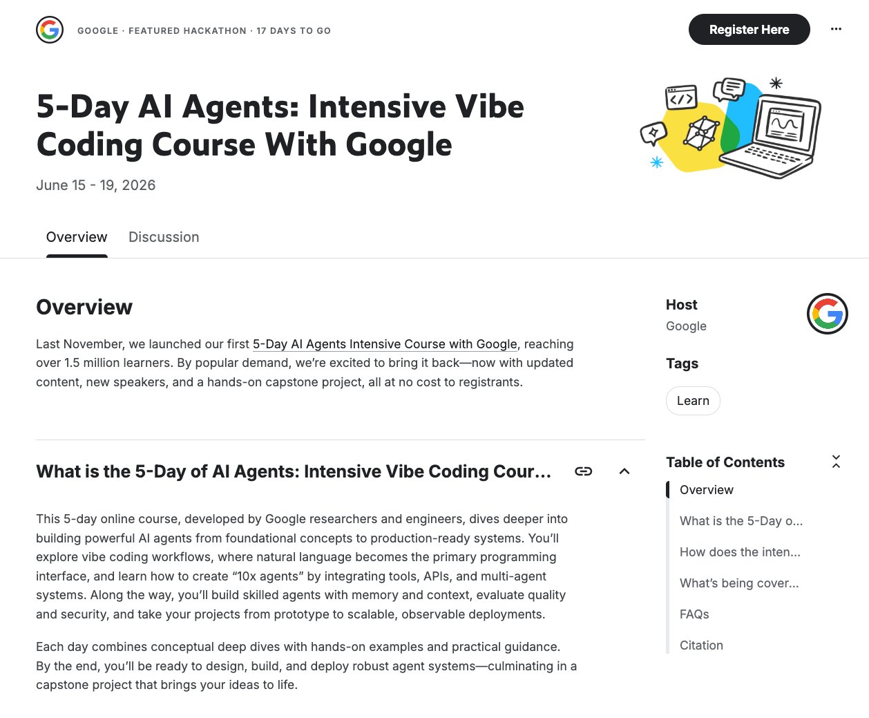 Google launches free 5-day vibe coding AI course