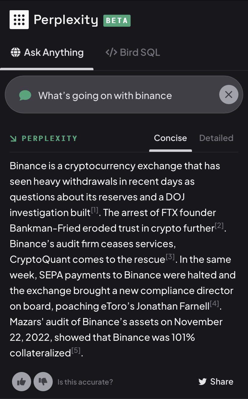 Perplexity.ai: grounded GPT-3.5 + Bing alternative to YouChat