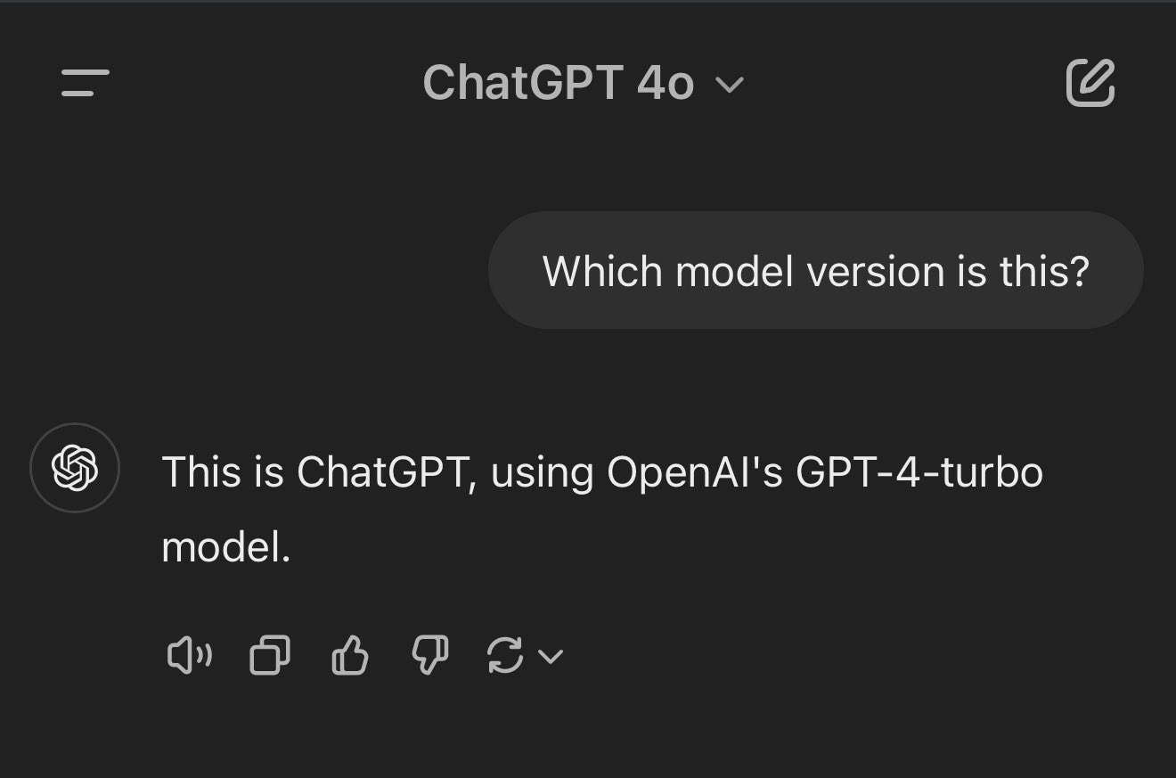 ChatGPT struggles to identify its own model