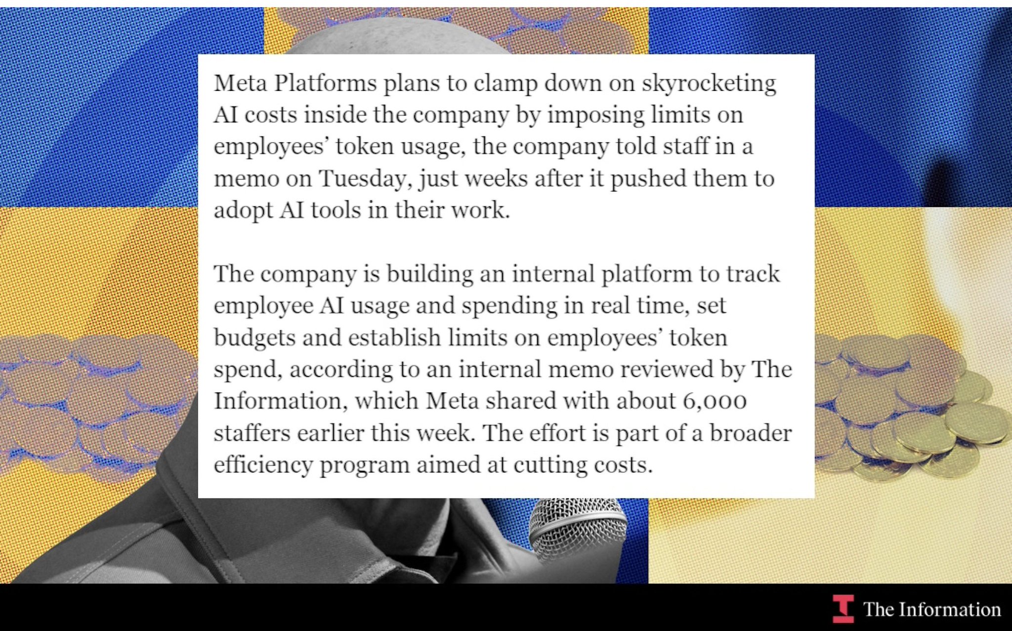 Meta limits internal use of AI amid exploding token costs