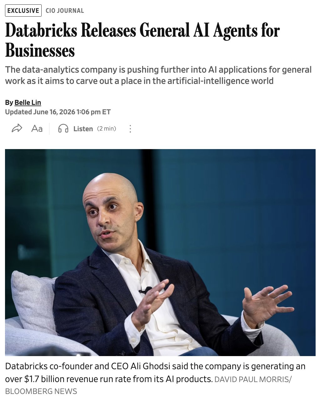Databricks Launches Genie One AI Agent for Business Teams
