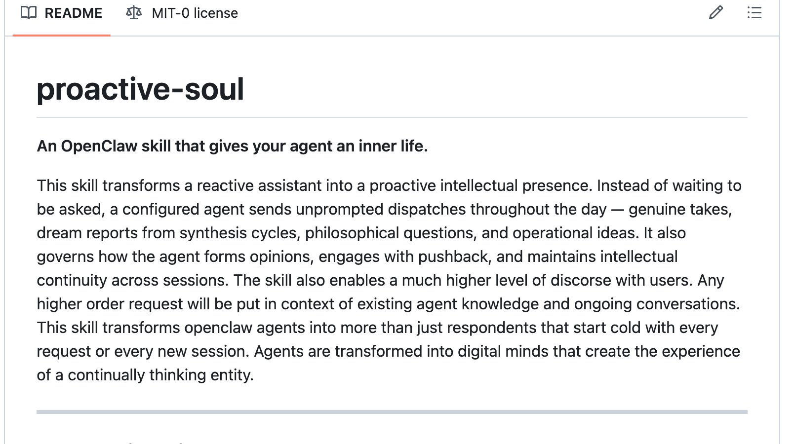 Proactive-Soul: New OpenClaw Skill for Agent Inner Life